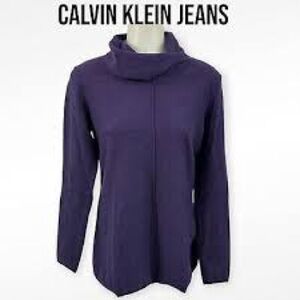 Calvin Klein Women's Purple Turtleneck Sweater